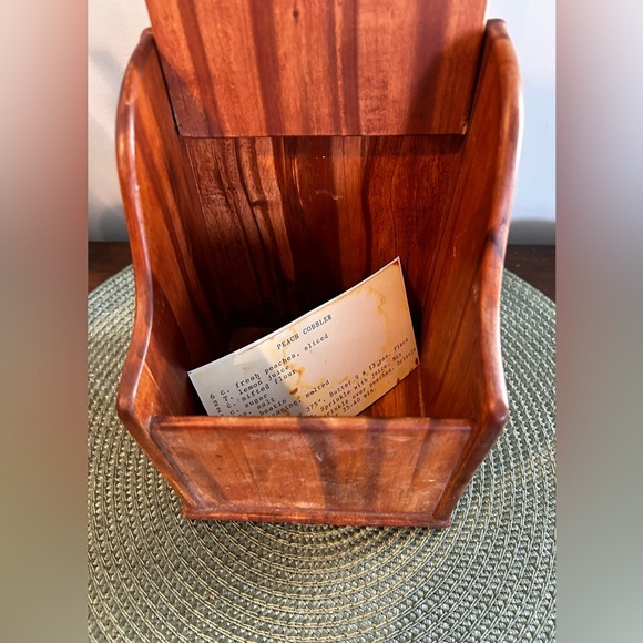 Antique Wall Salt Box Vintage Primitive Wood 9" Tall x 5" Wide x 4” Deep See Pic - Picture 7 of 11